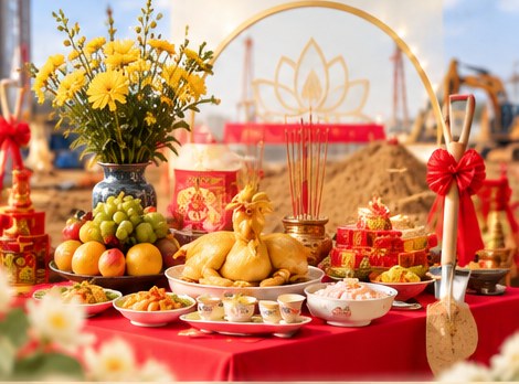 Mâm cúng Động thổ – Khởi công